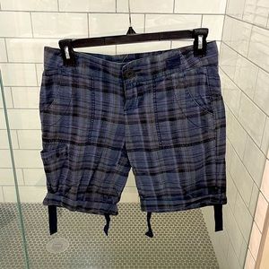 Free People plaid shorts size 6